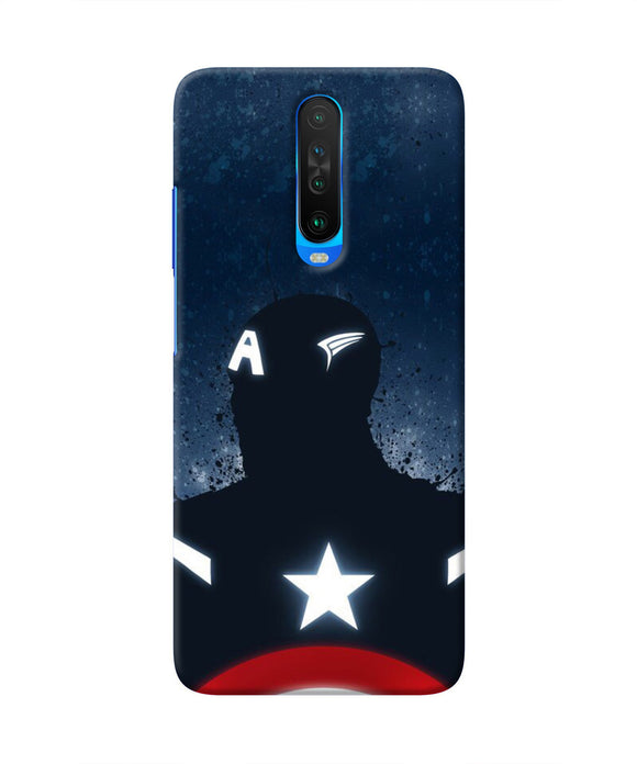 Captain america Shield Poco X2 Real 4D Back Cover