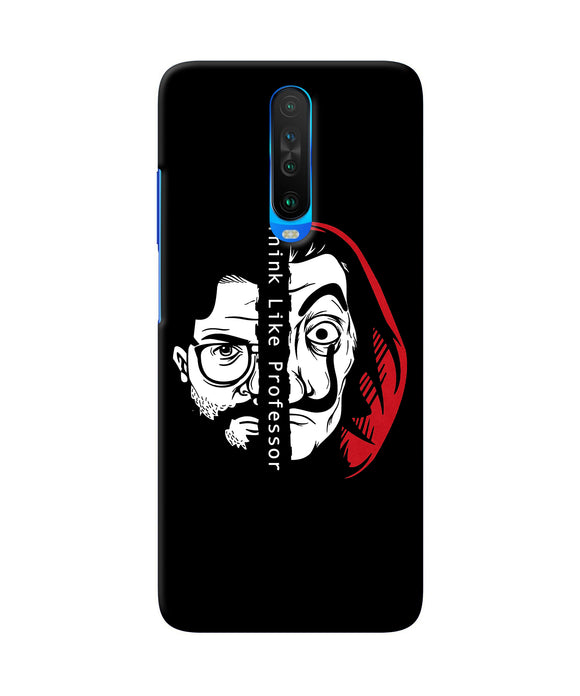 Money Heist Think Like Professor Poco X2 Back Cover