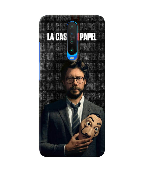 Money Heist Professor with Mask Poco X2 Back Cover