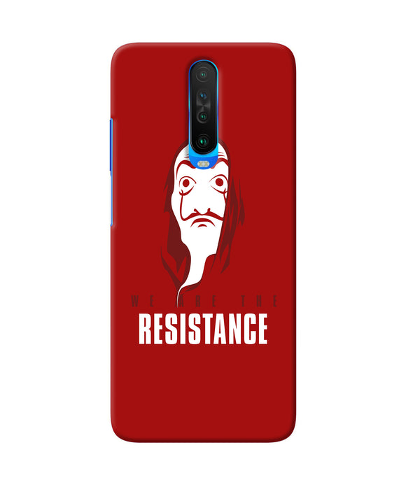 Money Heist Resistance Quote Poco X2 Back Cover