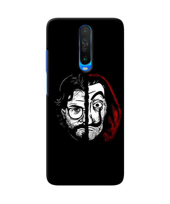 Money Heist Professor Mask Sketch Poco X2 Back Cover