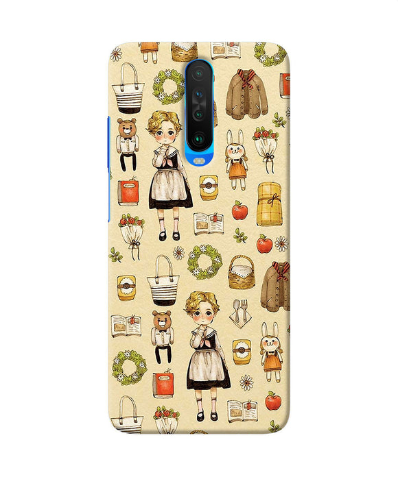 Canvas Girl Print Poco X2 Back Cover