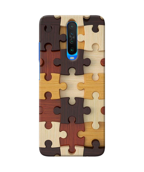 Wooden Puzzle Poco X2 Back Cover