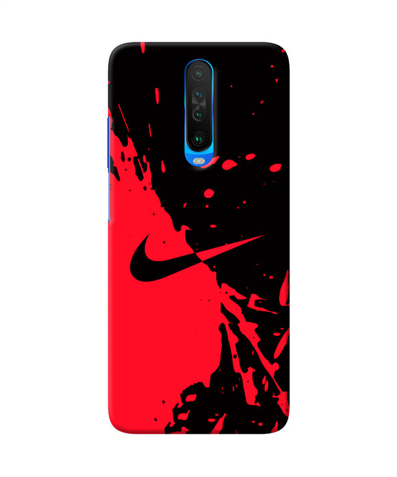 Nike Red Black Poster Poco X2 Back Cover