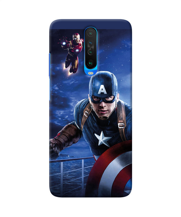Captain With Ironman Poco X2 Back Cover