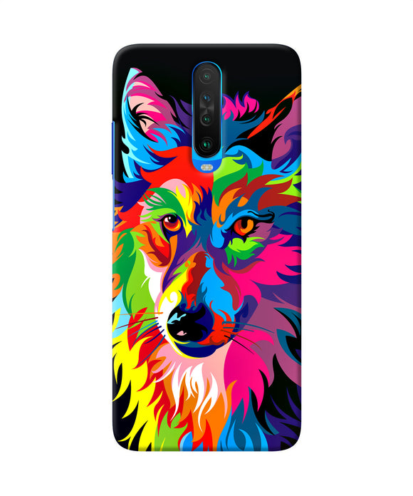Colorful Wolf Sketch Poco X2 Back Cover