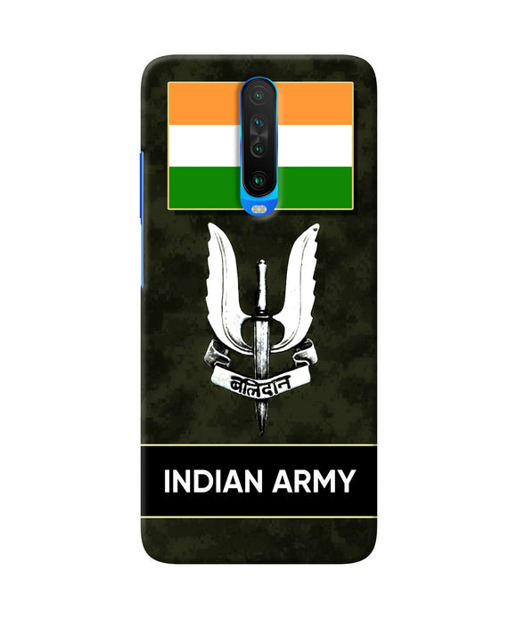 Indian Flag Balidan Logo Poco X2 Back Cover