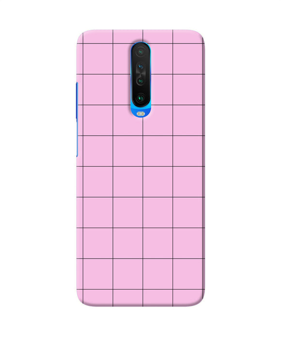 Pink Square Print Poco X2 Back Cover
