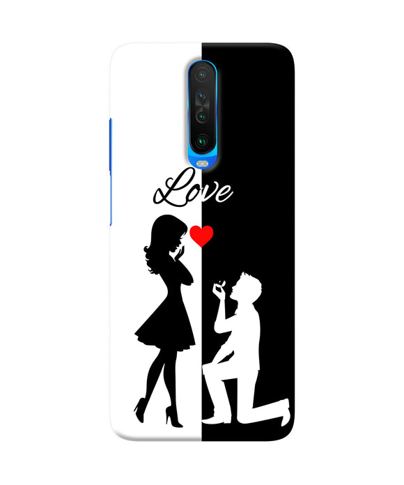 Love Propose Black And White Poco X2 Back Cover