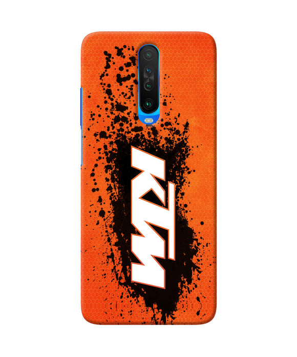 Ktm Black Spray Poco X2 Back Cover