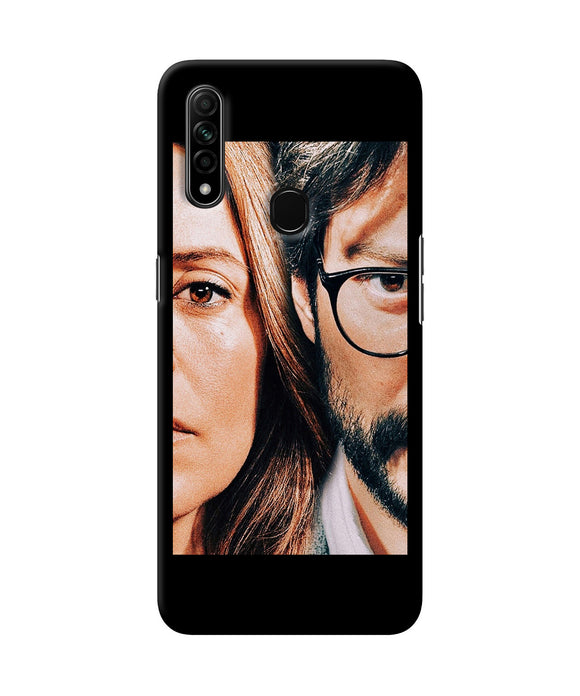 Money Heist Professor With Rachel Oppo A31 Back Cover