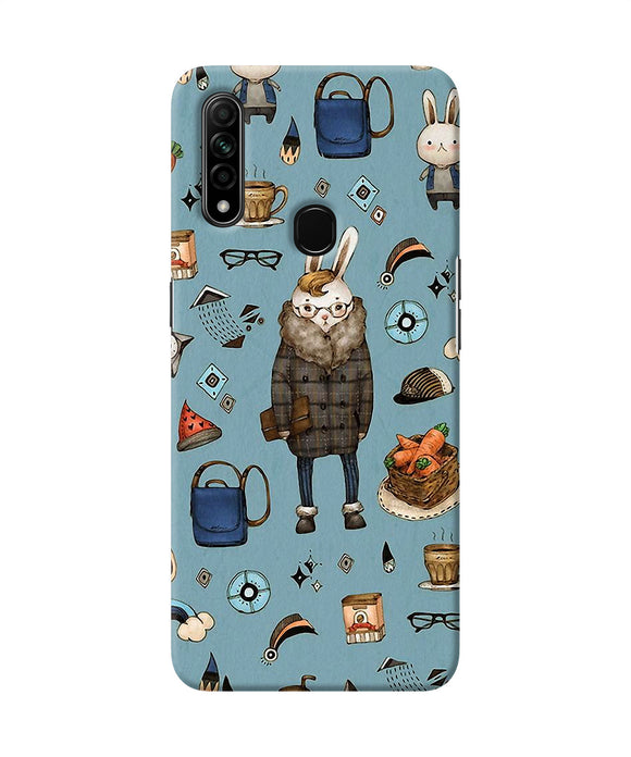 Canvas Rabbit Print Oppo A31 Back Cover