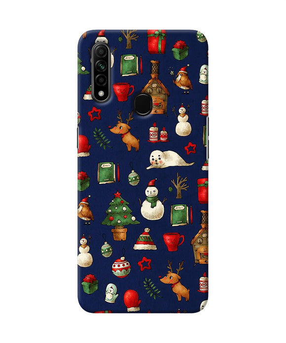 Canvas Christmas Print Oppo A31 Back Cover