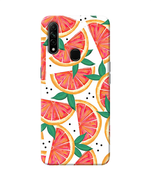 Abstract Orange Print Oppo A31 Back Cover