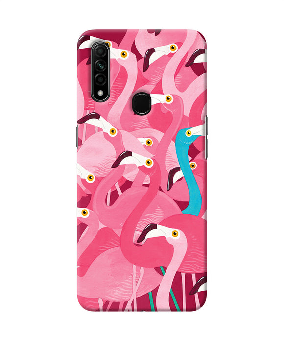 Abstract Sheer Bird Pink Print Oppo A31 Back Cover