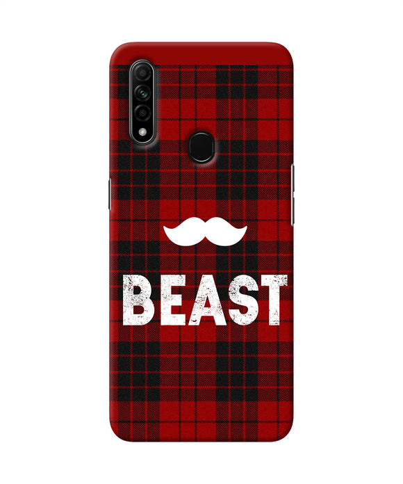 Beast Red Square Oppo A31 Back Cover