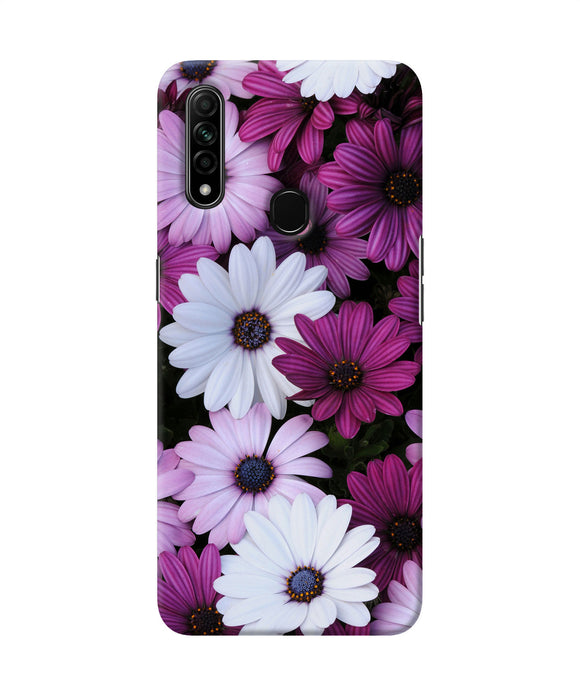 White Violet Flowers Oppo A31 Back Cover