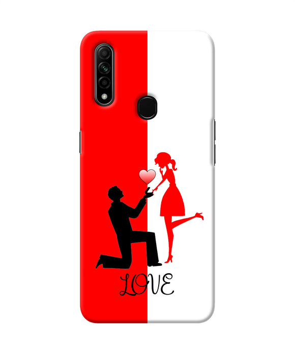 Love Propose Red And White Oppo A31 Back Cover