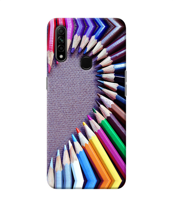 Color Pencil Half Heart Oppo A31 Back Cover