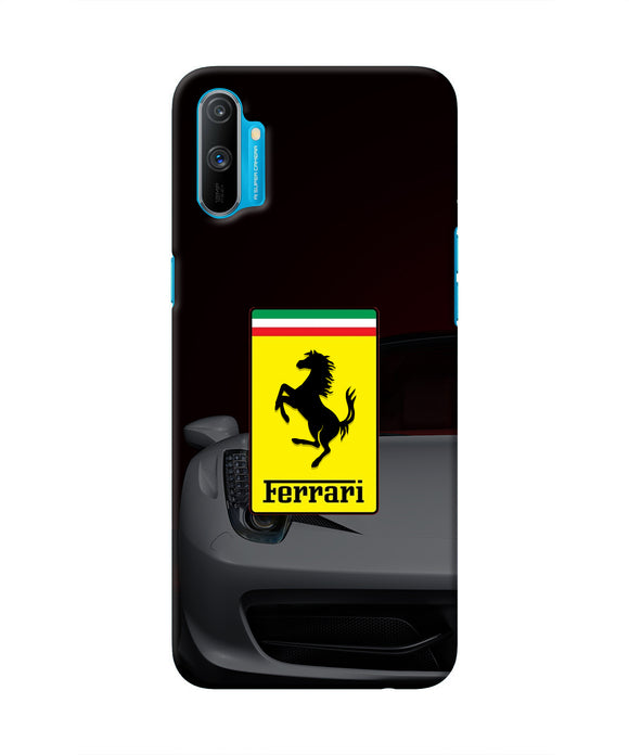 White Ferrari  Realme C3 Real 4D Back Cover