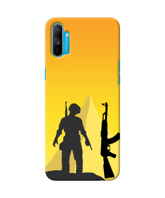 PUBG Silhouette Realme C3 Real 4D Back Cover