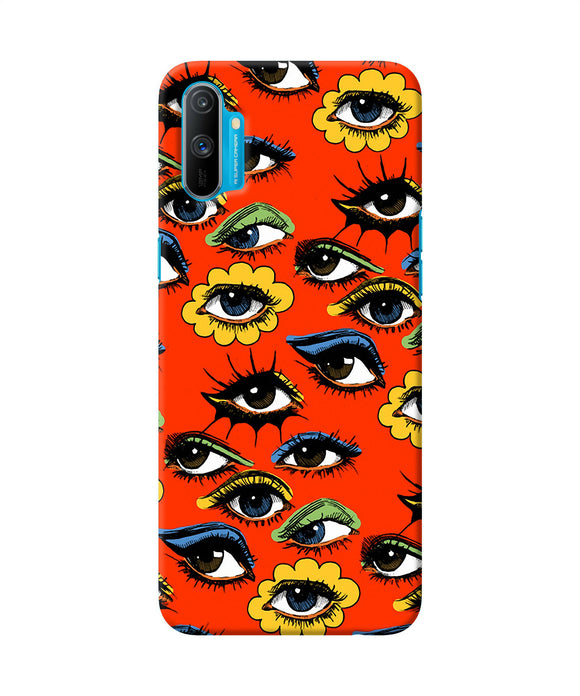 Abstract Eyes Pattern Realme C3 Back Cover