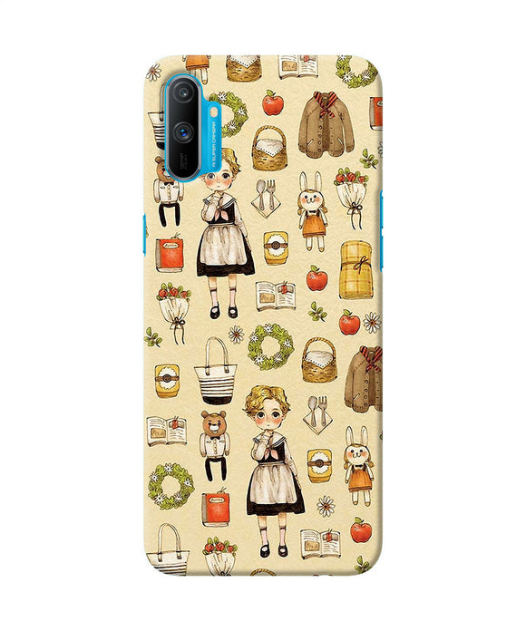 Canvas Girl Print Realme C3 Back Cover