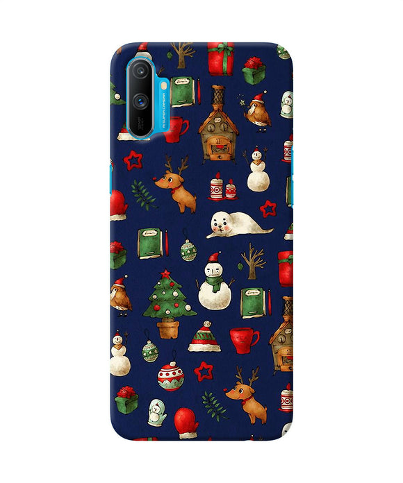 Canvas Christmas Print Realme C3 Back Cover