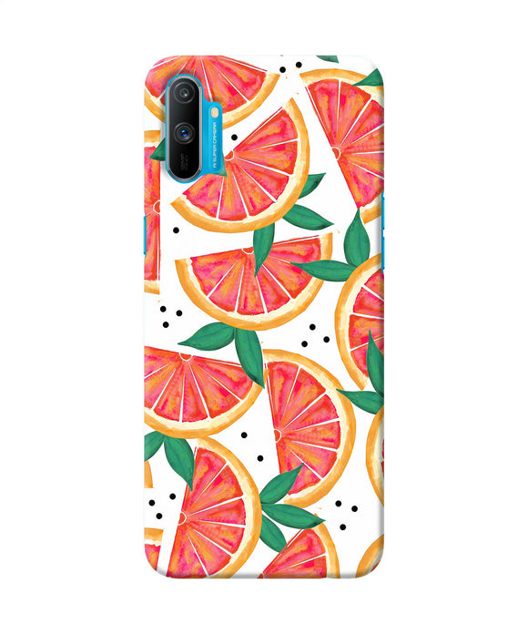 Abstract Orange Print Realme C3 Back Cover
