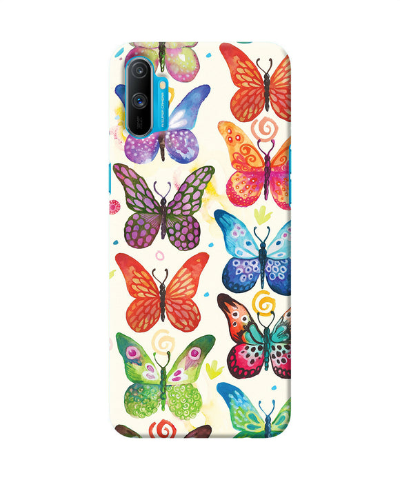 Abstract Butterfly Print Realme C3 Back Cover