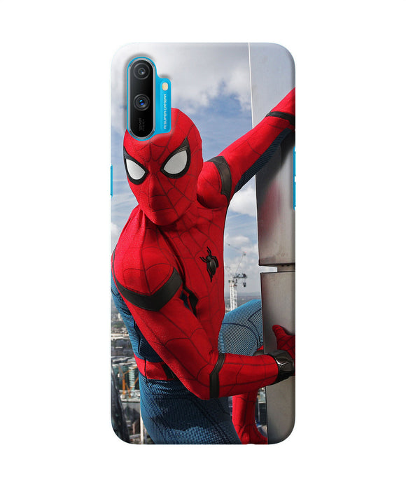 Spiderman On The Wall Realme C3 Back Cover