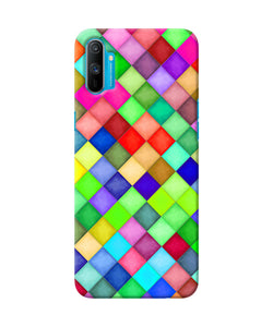 Abstract Colorful Squares Realme C3 Back Cover