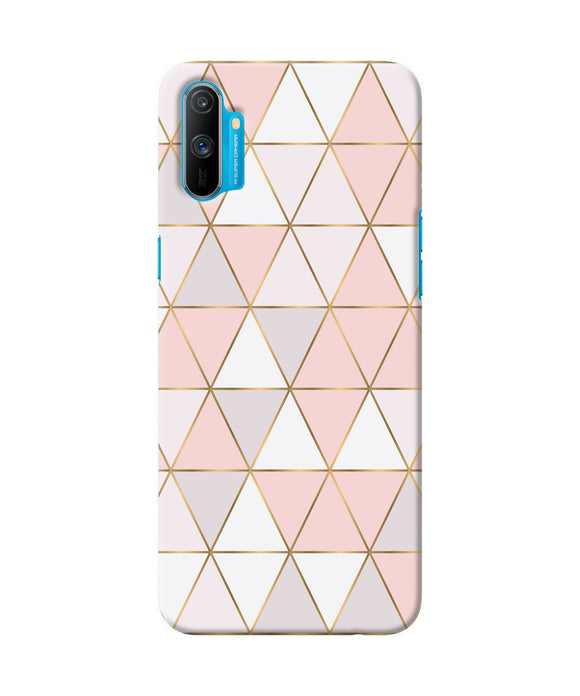 Abstract Pink Triangle Pattern Realme C3 Back Cover