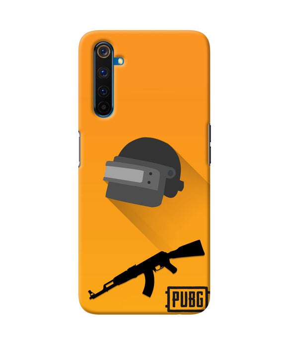 PUBG Helmet and Gun Realme 6 Pro Real 4D Back Cover