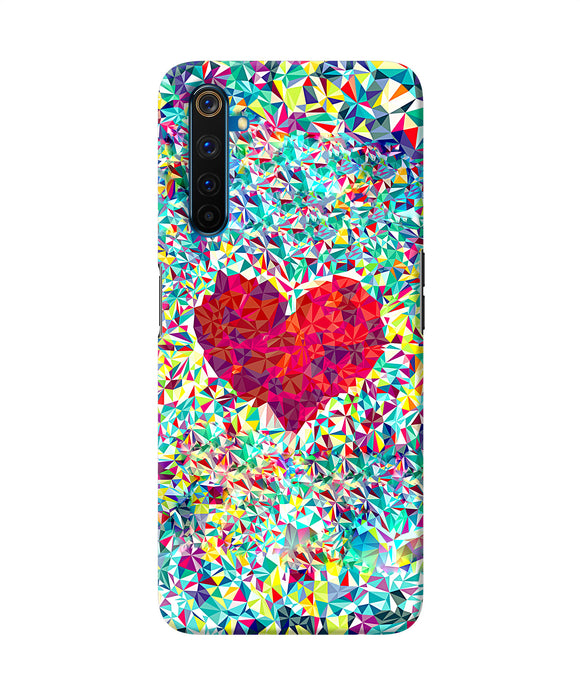 Red Heart Print Realme 6 Pro Back Cover