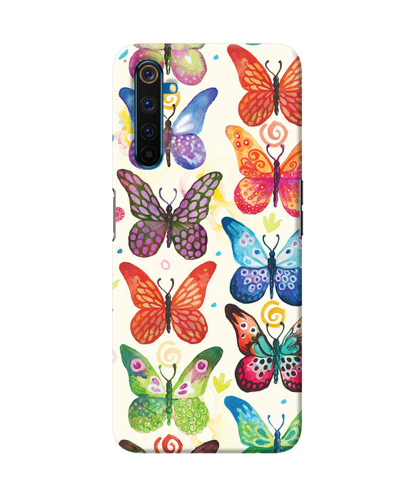 Abstract Butterfly Print Realme 6 Pro Back Cover
