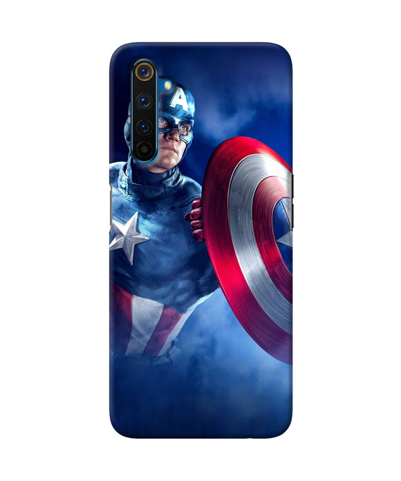 Captain America On Sky Realme 6 Pro Back Cover