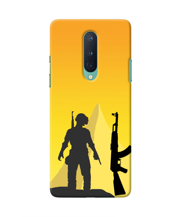 PUBG Silhouette Oneplus 8 Real 4D Back Cover