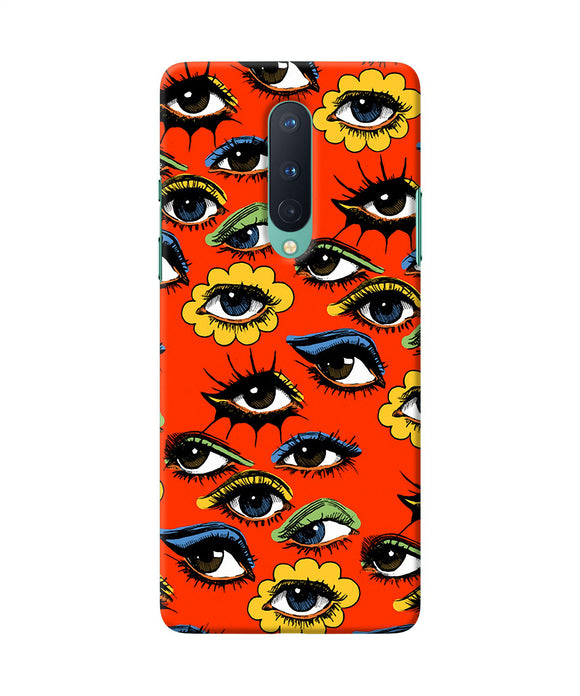 Abstract Eyes Pattern Oneplus 8 Back Cover