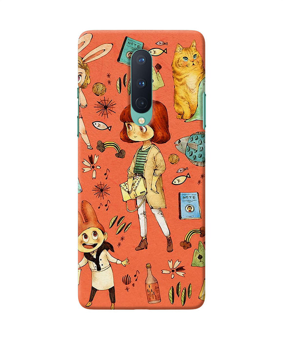 Canvas Little Girl Print Oneplus 8 Back Cover