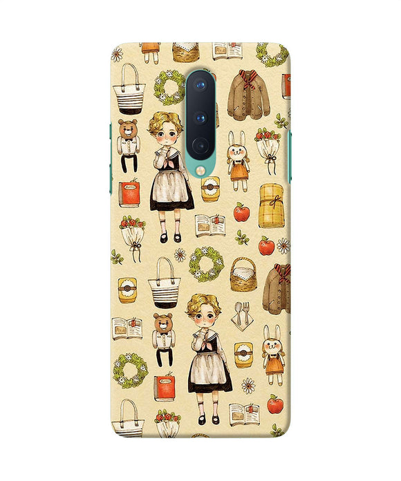 Canvas Girl Print Oneplus 8 Back Cover