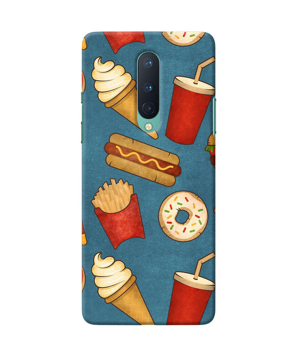 Abstract Food Print Oneplus 8 Back Cover