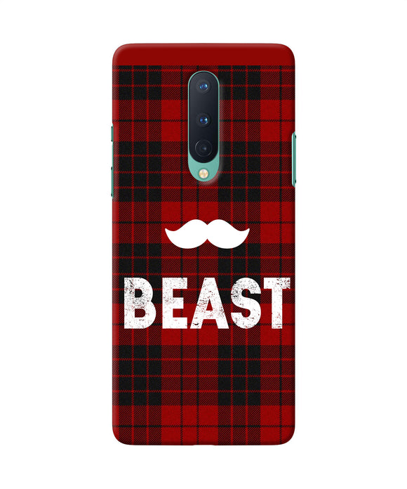 Beast red square Oneplus 8 Back Cover