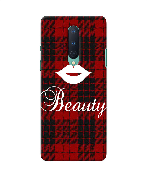 Beauty Red Square Oneplus 8 Back Cover