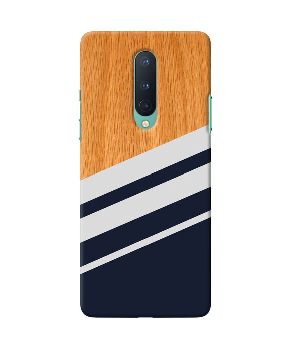 Black And White Wooden Oneplus 8 Back Cover