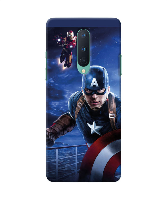 Captain With Ironman Oneplus 8 Back Cover