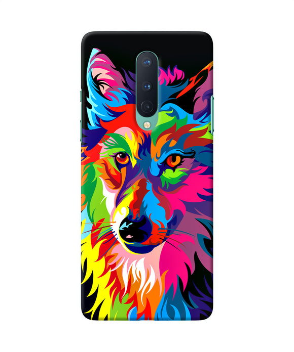 Colorful Wolf Sketch Oneplus 8 Back Cover