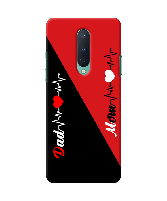 Mom Dad Heart Line Oneplus 8 Back Cover