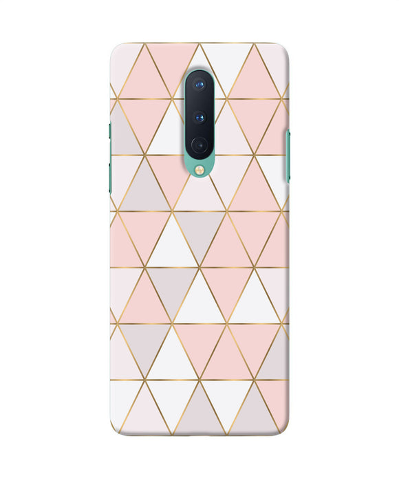 Abstract Pink Triangle Pattern Oneplus 8 Back Cover