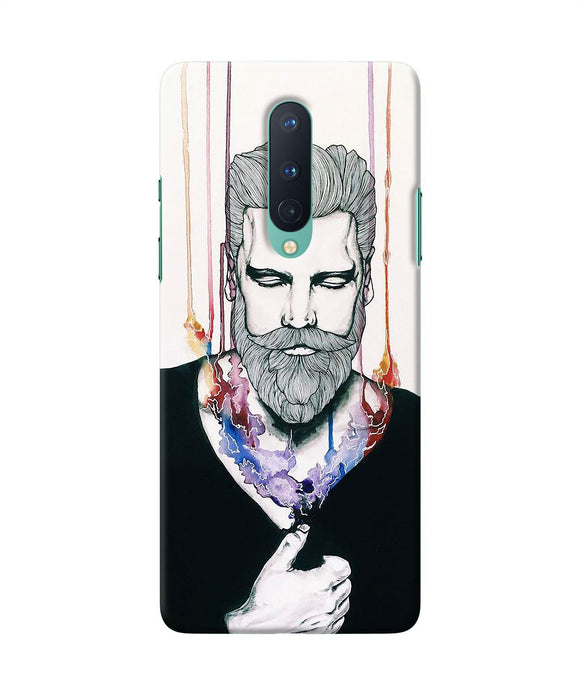 Beard man character Oneplus 8 Back Cover